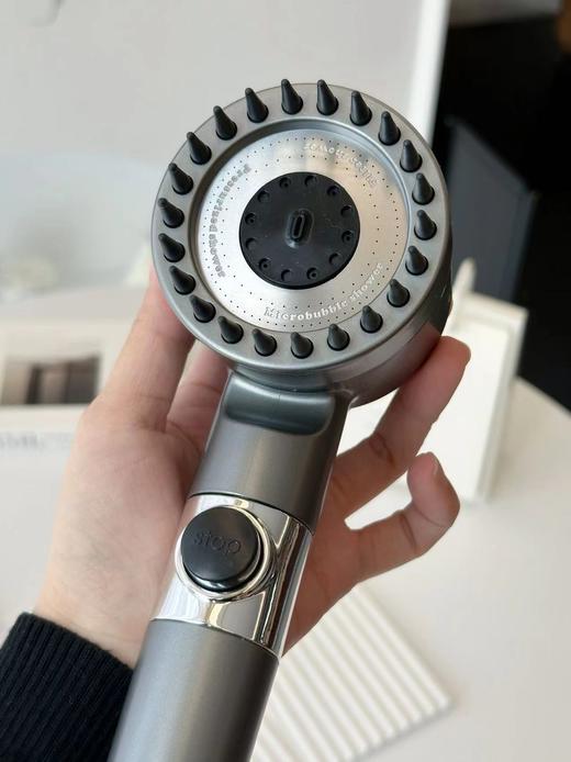 浴室好物🛀｜高颜值强力增压过滤花洒🚿自带硅胶尖头！还能按摩头皮.拍下即送5个过滤芯 商品图2