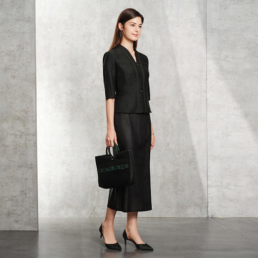 TANGY Collection天意精品2024夏季新品真丝莨绸香云纱女士衬衫 商品图1