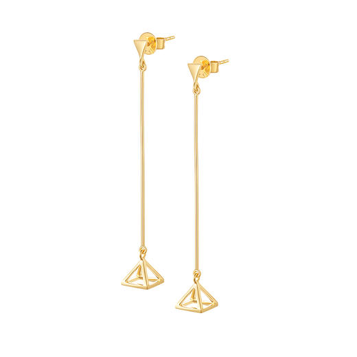 「屹」金字塔长线小耳坠 商品图4