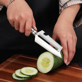 奥美优 不锈钢削皮刀 创意多功能瓜果刨削皮器鱼鳞刀 AMY1122 /厨具 /刀剪菜板 /瓜果刀/刨