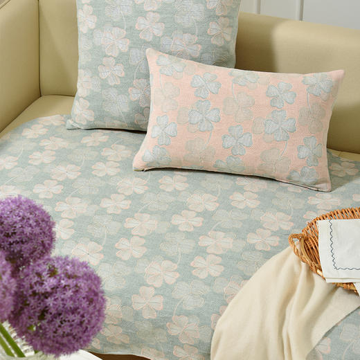 四叶草系列双面异形沙发巾靠包棉四季通用防滑定制 商品图1