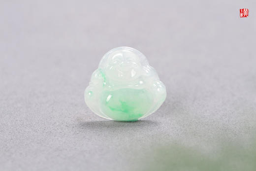 天然翡翠笑佛吊坠 配精美挂绳 商品图0