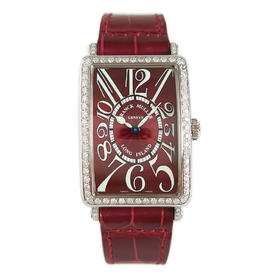 【95新正品】Franck Muller 法兰克穆勒长岛系列精钢后镶钻石表圈26*44MM石英机芯女表952 QZ 210524NJ20