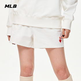 MLB女款爱心刺绣logo短裤时尚休闲裤百搭潮23春夏新款3FDPH0133