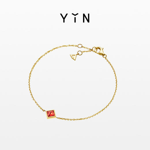 「垠」红色包镶石榴石手链 商品图0