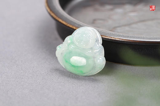 天然翡翠笑佛吊坠 配精美挂绳 商品图1