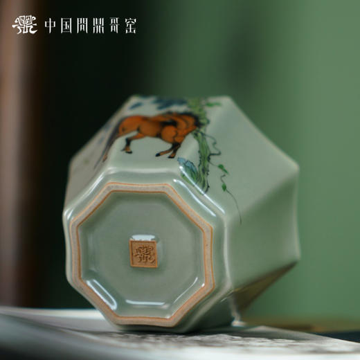 问鼎哥窑豆青八方杯（平川骏马）（缺货） 商品图4