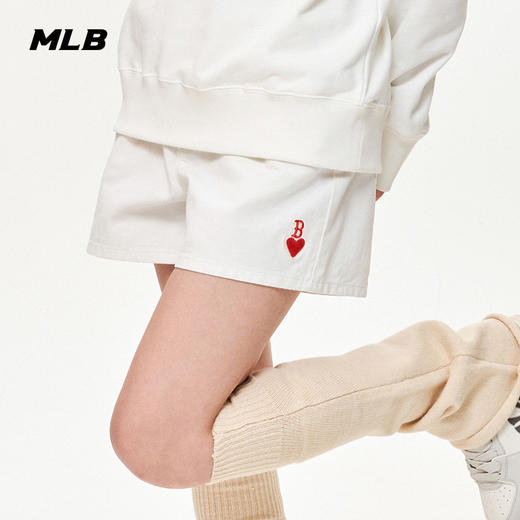 MLB女款爱心刺绣logo短裤时尚休闲裤百搭潮23春夏新款3FDPH0133 商品图1