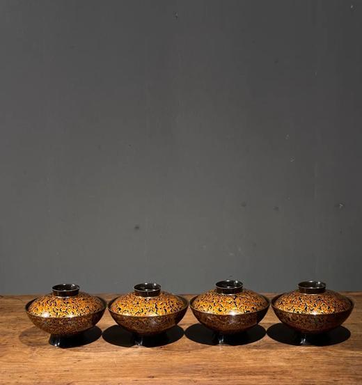 多彩菠萝漆盖碗四件套组，顺丰包邮 商品图2