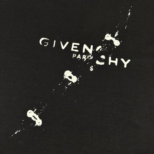 GIV情侣新款视觉陷阱错位字母logo涂鸦印花短袖T恤 商品图4