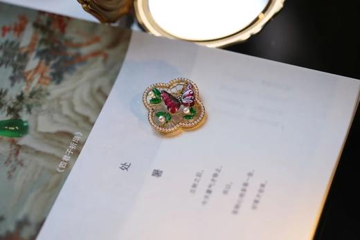 小轩窗 ｜ 珍珠翡翠碧玺胸针 商品图4