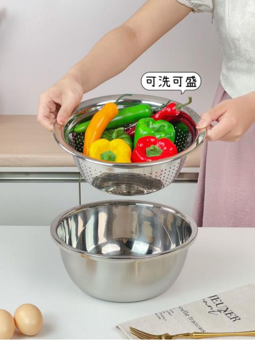✌️【PONEL派能料理盆五件套】✅ 不锈钢材质，耐摔耐扔耐砸❗ 商品图2