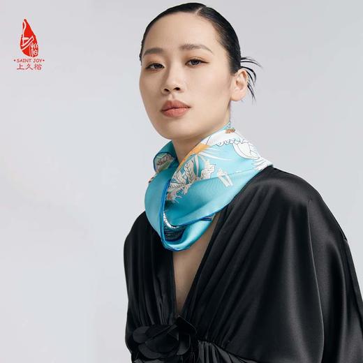 SAINTJOY/上久楷真丝方巾 双面印花真丝方巾  丛林故事 FJS24021 商品图1