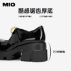 MIO米奥秋季圆头粗跟单鞋金属饰扣复古少女玛丽珍鞋女鞋M244430263 商品缩略图4
