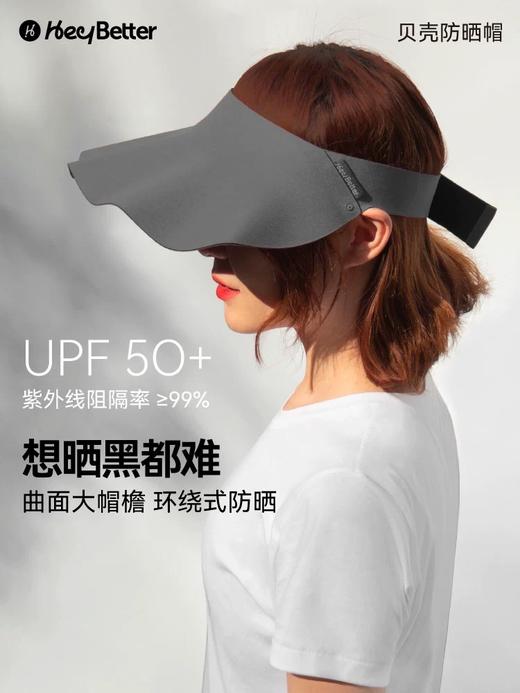 heybetter 防晒帽女士夏季大帽檐太阳帽 可折叠 骑车空顶 成人遮阳帽子、贝壳帽  /  修饰脸型夏季轻软可折叠收纳 商品图6