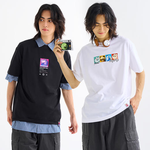 City Pop Sorona 肤感T恤（黑白两色可选） 商品图1