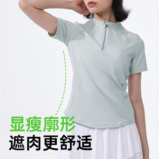 轻速显瘦短袖瑜伽服女上衣夏季凉感薄款健身跑步速干透气运动t恤 商品图5