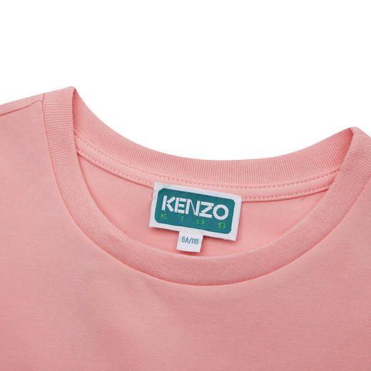 高田贤三（KENZO）女童混纺KENZO印花圆领短袖连衣裙 K12306 商品图3