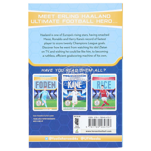 【中商原版】足球英雄系列 哈兰德收集 Haaland Ultimate Football Heroes Collect them all 英文原版 Matt Oldfield 商品图1