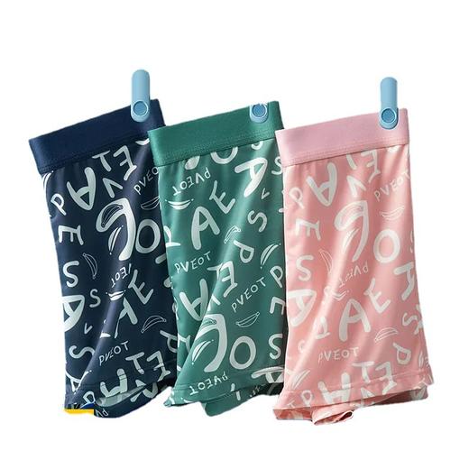 夏季薄款【男士冰丝内裤】男平角裤 中腰印花透气四角裤 字母短裤 商品图4