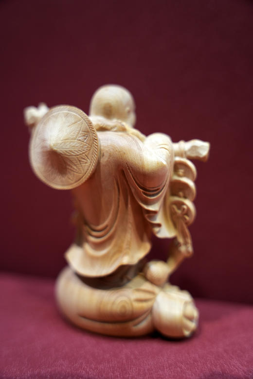 招财弥勒（手持如意）°黄杨木雕摆件 商品图6