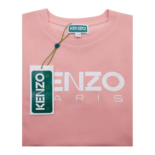 高田贤三（KENZO）女童混纺KENZO印花圆领短袖连衣裙 K12306 商品图2