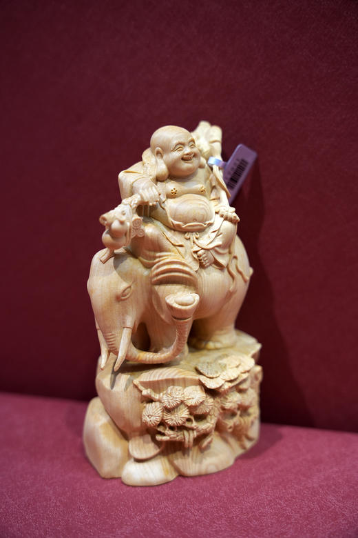 吉祥弥勒°黄杨木雕摆件 商品图2
