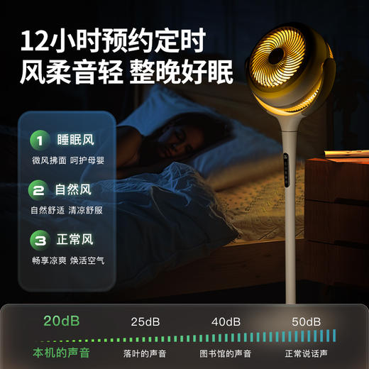 【低分贝 强风力】Bestherm百斯腾 风扇Q2 触控遥控操作 12档调节-分销 商品图5