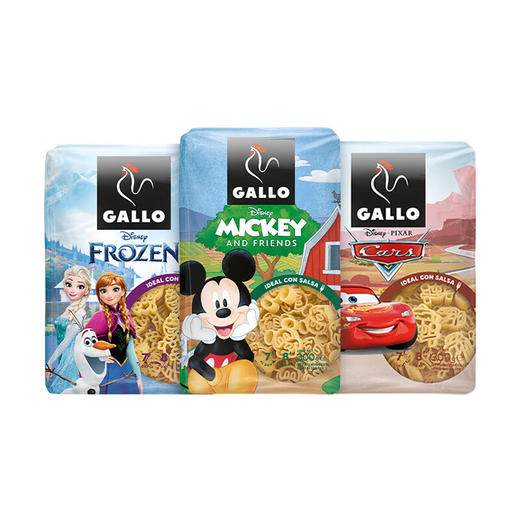 公鸡迪士尼冰雪奇缘/米奇米老鼠/汽车总动员意大利面300g 花式吃法童趣满满 033676/033675/033674 商品图0