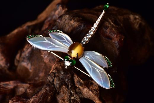 【灵飞】欧珀猫眼蜻蜓胸针-CB12312128 商品图6