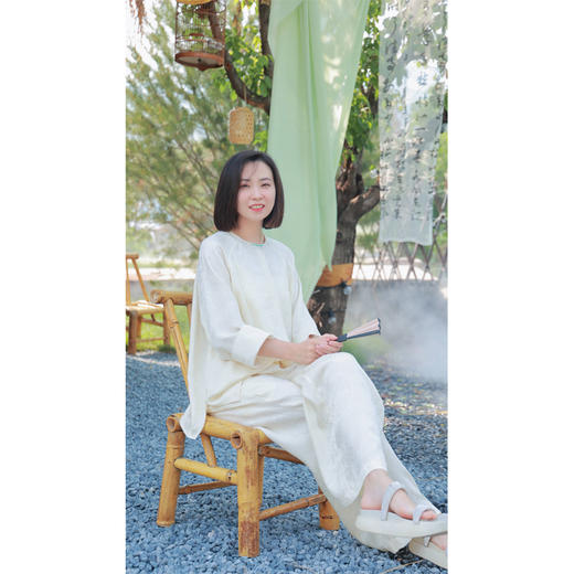 【抖音专属】小熠-套装（套头衫24708122-凝脂+裤子24709123-凝脂） 商品图9