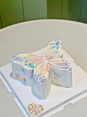 渐变色蝴蝶异形蛋糕（偏小）