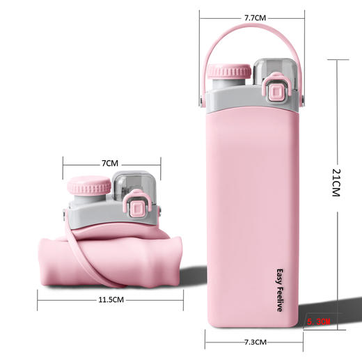 Easy Feelive手提折叠硅胶水杯|巴掌大便于携带，出差、旅行优选 商品图3