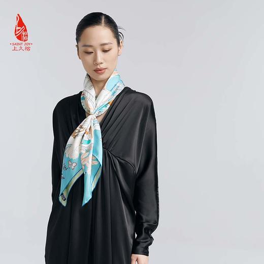 SAINTJOY/上久楷真丝方巾 双面印花真丝方巾  丛林故事 FJS24021 商品图0