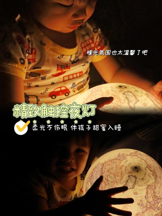 小朋友的益智好物地球仪！经典360°旋转 儿童学生用 多种大小可选 3d立体浮雕AR智能发光台灯 办公室家居摆件  大号初中生教学版！ 商品图14