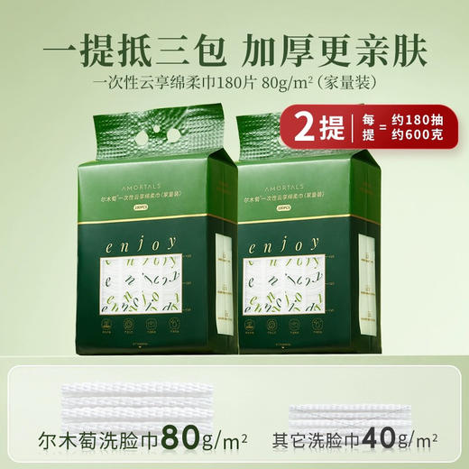 韩国尔木萄悬挂抽取式加大加厚洗脸巾 商品图2