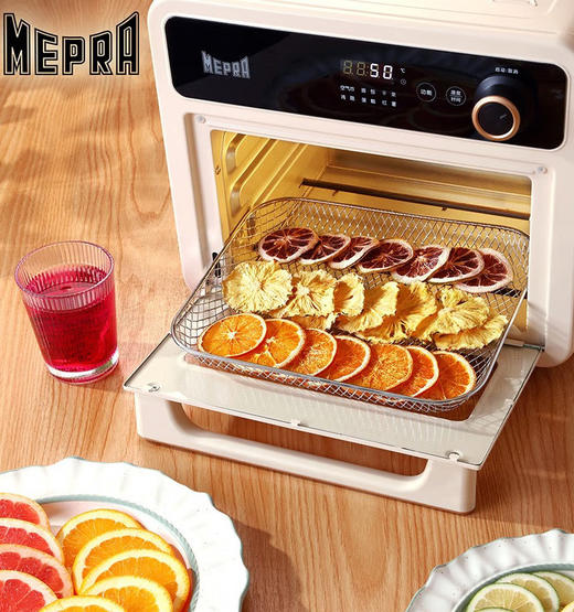 MEPRA空气炸电烤箱M-KZK12烘烤空气炸干果机12L容量304不锈钢管 商品图1