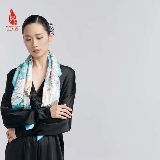 SAINTJOY/上久楷真丝方巾 双面印花真丝方巾  丛林故事 FJS24021 商品图3