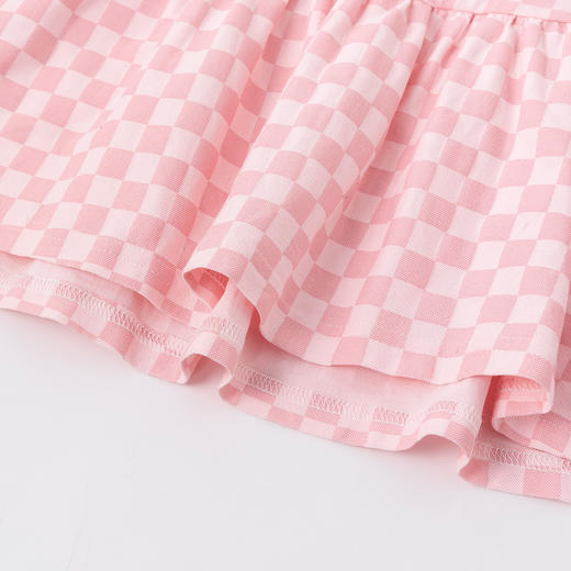 迪士尼【凉爽透气&翻领运动裙】女童连衣裙夏季儿童学院风清凉格纹裙子232DQ0253 商品图7