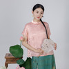 2024年春夏新款新中式国风立领提花短袖上衣XFV246201-T 商品缩略图4