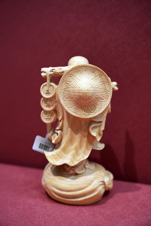 招财立云弥勒（扛铜钱串）°黄杨木雕摆件 商品图4