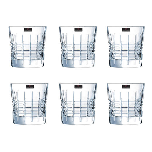 法国进口CDA水晶玻璃马卡萨6头水杯套装菱形啤酒杯果汁杯 商品图6