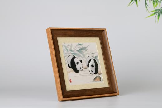 蜀绣单面绣-熊猫戏水 商品图1