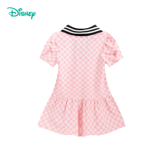 迪士尼【凉爽透气&翻领运动裙】女童连衣裙夏季儿童学院风清凉格纹裙子232DQ0253 商品图4