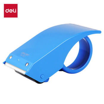 得力（deli）塑料封箱器打包器胶带底座 适用胶带宽度60mm内胶带切割机 不锈钢锋利刀头 办公用品 颜色随机802 商品图1