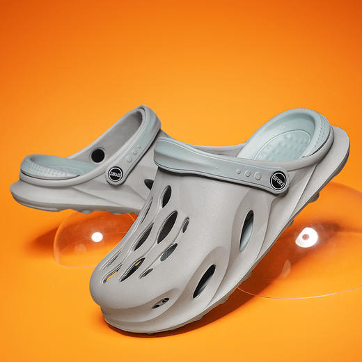 【包头拖鞋男夏季】外穿防滑轻便开车洞洞鞋 男士运动休闲沙滩半拖凉鞋 商品图5