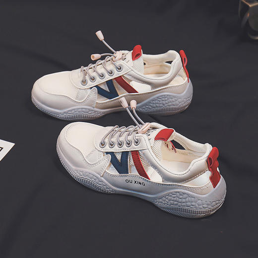 小白鞋女春夏新款韩版百搭休闲鞋ins运动鞋透气镂空鞋子_ym 商品图0