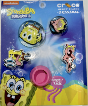 crocs 卡骆驰 智必星 饰品海绵宝宝五件套10013556