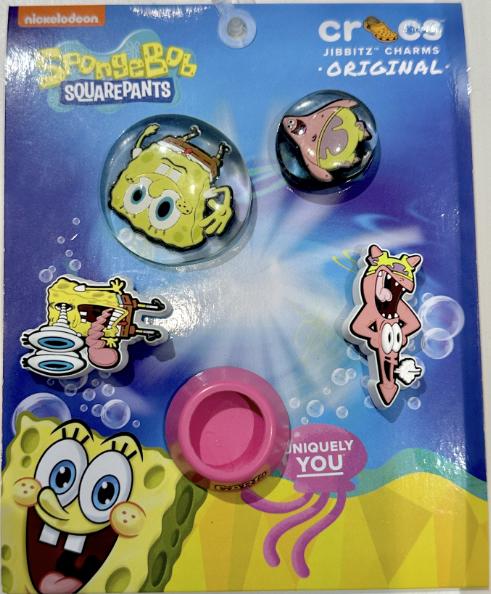 crocs 卡骆驰 智必星 饰品海绵宝宝五件套10013556 商品图0