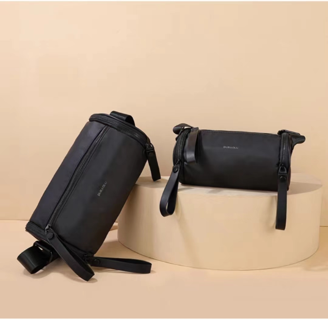 都宝路新款2024女潮圆柱形包小水桶包百搭单肩斜挎圆筒包